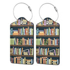 2 Pack Luggage Tags for suitcases Cute Book Luggage Tag (Book)