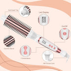 Thermal Brush 1.5 Inch Curling Iron Volumizing Heated Round Brush (White / 1.5 Inch)