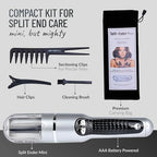 Mini Original Cordless Split End Hair Trimmer for Dry (Silver / AAA Battery-Powered)
