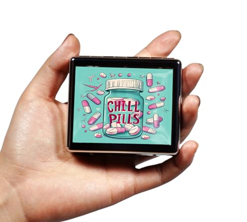 Cute and Portable Metal Pill Organizer (Chill Pills Fun)