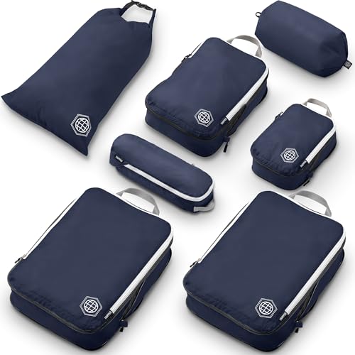 Large Compression Packing Cubes 7 (Navy/White)