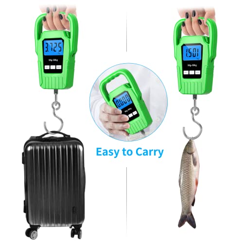 Digital Fish Scale Hanging Scale Fishing Scale (Green)