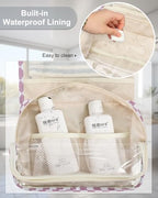 Hanging Toiletry Bag (02 Checkboard Purple / Small)