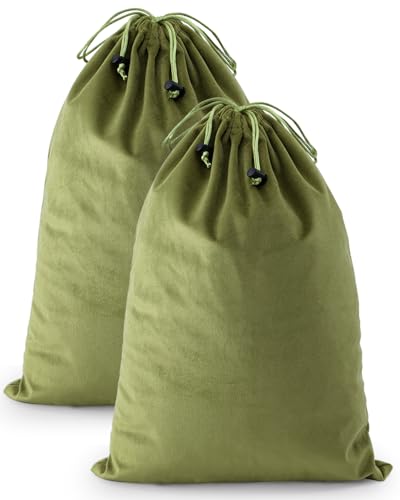 2 Pcs Shoe Bags for Travel (Sage Green / 17.3"x12.6")