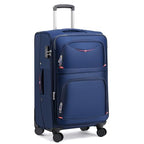 Softside Expandable Luggage with 4 Spinner Wheels (Blue / 25-Inch)