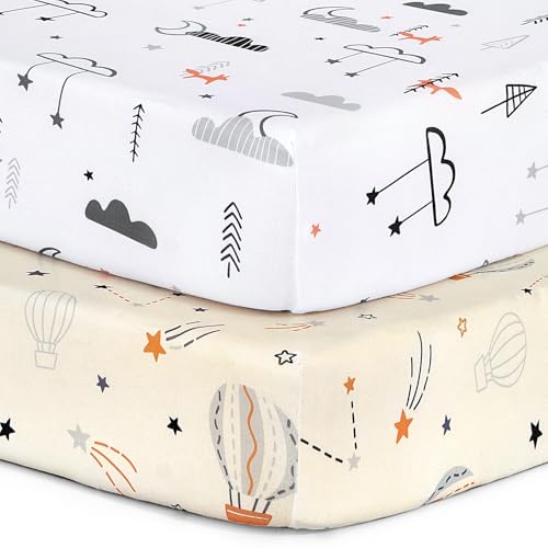 Pack n Play Sheets (Starsmoon Balloon / 38X26 Inch)