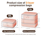 2 Pack Compression Storage Bags (110L-2 Pack / Pink)