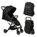 Lightweight Travel Stroller for Baby & Toddlers (Black + Travel Bag)