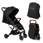 Lightweight Travel Stroller for Baby & Toddlers (Black + Travel Bag)