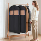 Compression Hanging and Space Saving Garment Bag (Black / 54" - 2pcs(8" Gusseted))