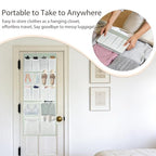 16 Pockets Over Door Hanging Storage Organizer with 4 Kinds Pouch (Medium-Green: Pack of 1)