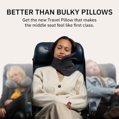 Pillow Scientifically Proven Neck Support Travel Pillow for Airplanes (Coral)