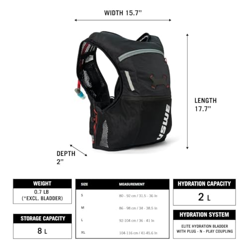 Rush 8L Bike Hydration Vest (Black/Grey / Small)