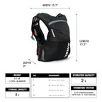 Rush 8L Bike Hydration Vest (Black/Grey / Small)