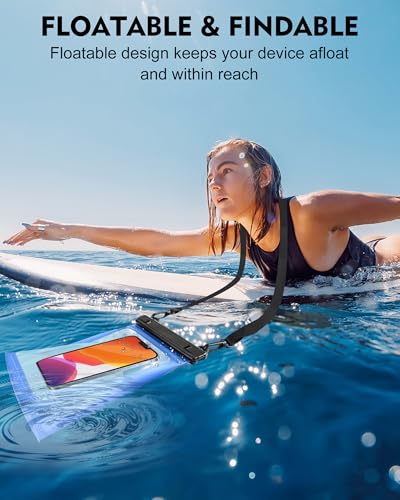 Large Waterproof Phone Pouch Floating (Blue / Large (Up to 8.5"))