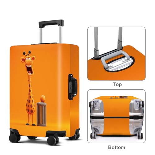 Luggage Cover Washable Suitcase Protector Anti (Giraffe-3 / XL(fits 32-34Inch suitcase))