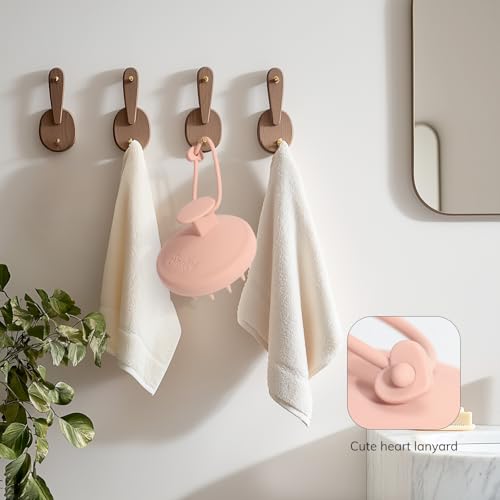 Silicone Scalp Massager Shampoo Brush (Pink)