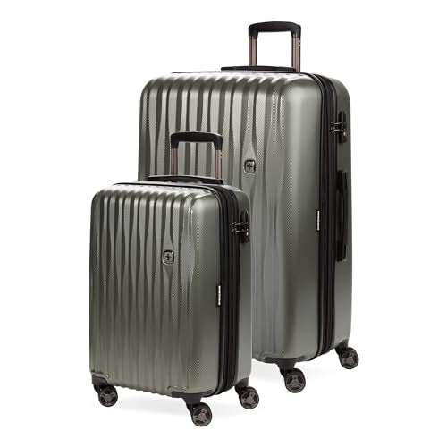 7272 Energie Expandable Hardside Luggage with Spinner Wheels and TSA Lock (2-Piece Set (19/27) / Gunmetal)