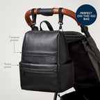 Eras Diaper Bag Backpack with 15 Pockets & Changing Pad (Black)