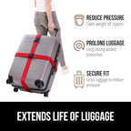 Heavy Duty Luggage Straps for Suitcase (Red)
