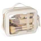Clear Makeup Bag (Cream / 2-layer)