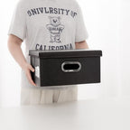 Collapsible Storage Box with Lid [3 (Black / Small(3-Pack))
