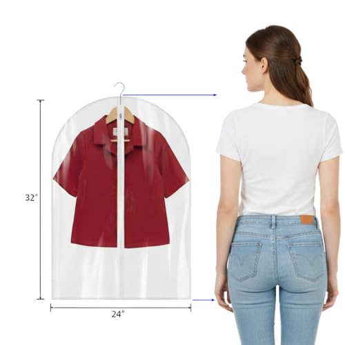 All Clear Garment Bags for Travel (32" -2 Pack)