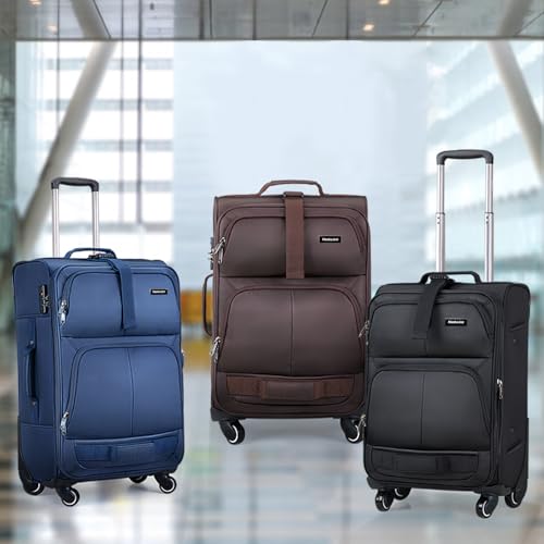 28 Inch Softside Expandable Checked Luggage with 4 Spinner Wheels (Blue / 28 Inch)