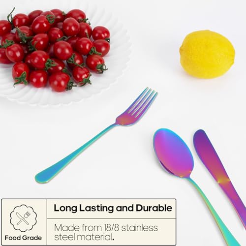 Travel Utensils with Case (Rainbow)