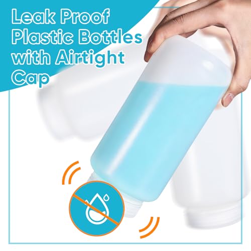 32 oz Plastic Bottles with Lids (Translucent / 32 oz)