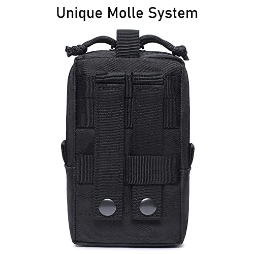 Tactical Molle EDC Pouch Cellphone Pouch Holder Utility Gadget Organizer Bag (Black)