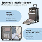 20 Inch Carry On Luggage 22×14×9 Airline Approved with Front Pocket (Black / 20 Inch)