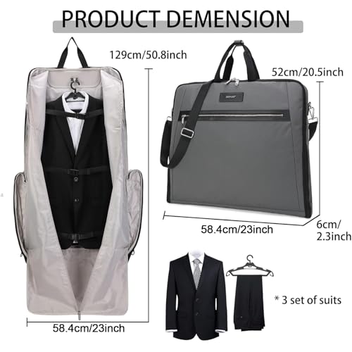 Garment Bags for Travel (Grey)