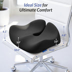 Pioneering Seat Cushion for Pressure Relief (Black)