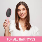 Detangling Hair Brush Set (Pink, Blue, Silver / 3 Count Full Size)