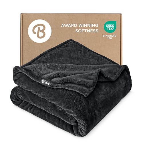 Fleece Blanket Luxury Microplush (Twin/Twin XL / 05 - Black)