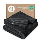 Fleece Blanket Luxury Microplush (Twin/Twin XL / 05 - Black)