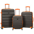 Melbourne Hardside 3 Piece Expandable Spinner Wheel Luggage Set (Charcoal / 3 Piece (20"/24"/28"))