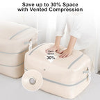 Comforter Storage Bag (Beige / 110L (2-Layer Compression))