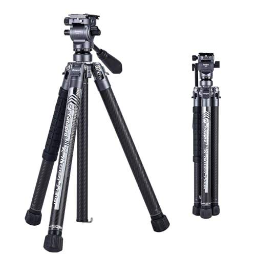 64" Video Camera Tripod with Fluid Head for Smooth Panning (X-Aircross 3 Lite Video Grey)