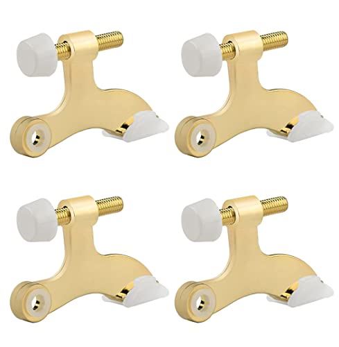 4 Pack Hinge Pin Bright Brass Door Stopper (4 Pack / Bright Brass)