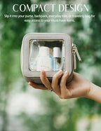 Clear Makeup Bag with Zipper (Stone / Mini & Medium)