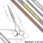 High end Professional Extremely Very Sharp Barber Hair Cutting Scissors Hairdresser Shears For Hair 6.5 Inch Haircut Scissor Made Of Stainless Steel Alloy For Hairdressing Salon and Home Use (Sword Shears / 6.5 Inch)