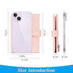 Passport Holder for Travel Women RFID Blocking Genuine Leather Passport Wallet with Card Slots (Pink)
