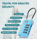 TSA Approved Luggage Locks with Search Alert Indicator (Blue)