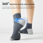 Ankle Compression Running Athletic Socks for Men Women (XX-Large / Grey (5 Pairs))