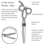 Apex 6" Hair Shears Set (Apex Cut + Thin 6")