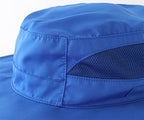 Women's Wide Brim Bucket Sun Hat Quick Dry UPF 50+ Sun Protection Fishing Hat Breathable Beach Hats Royal Blue (Large / Royal Blue)