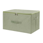 Fabric Storage Bins with Zipper Lids (Green / Large (Pack of 1))
