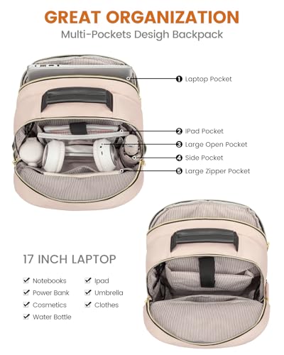Laptop Backpack for Women (Antiquewhite / 17-Inch)